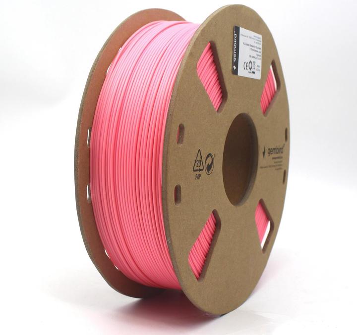 Image du produit Gembird Cassette de filament PLA bobine étroite (PLA, 1.75 mm, 1000 g, Rose)