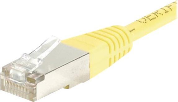 Exertis Connect Patch cable F/UTP, CAT.6, yellow, 10.0 m Patch cable with particularly narrow bend protection (F/UTP, CAT6, 10 m)