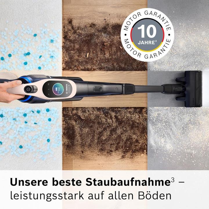 Image du produit Bosch Hausgeräte Aspirateur sans fil avec technologie MicroClean, batterie 4,0 Ah et éclairage LED