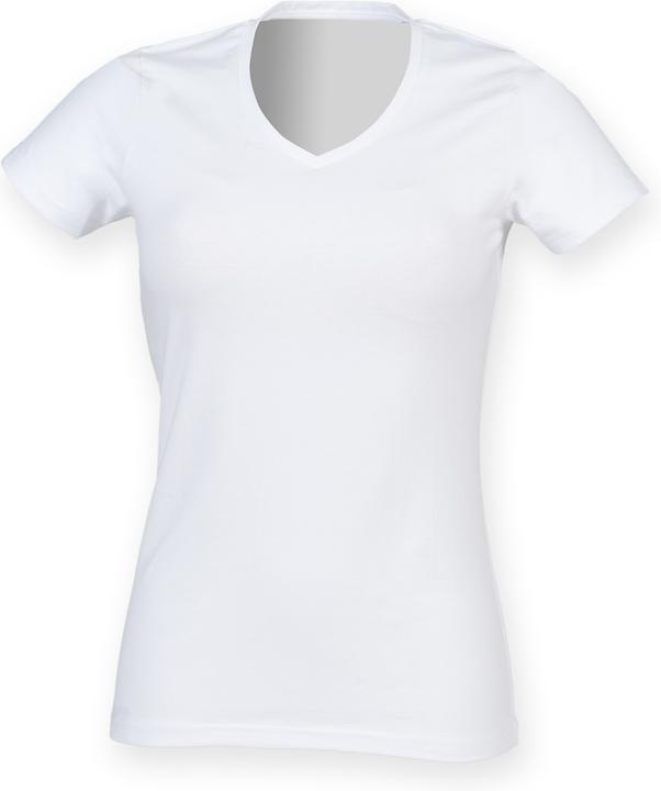 Produktbild Skinni Fit Feel Good Stretch TShirt mit VAusschnitt Kurzarm (XL)