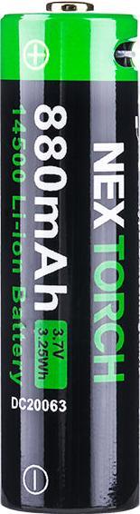 Actual product image Nextorch 14500 USB Li-Ion Akku DC20063, 880mAh inkl. Schutzschaltung