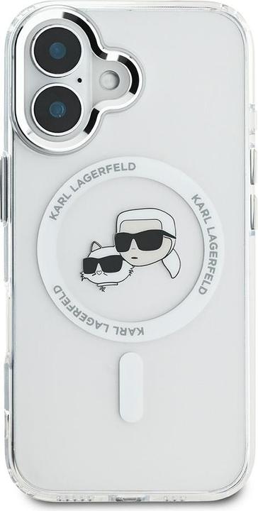 Image du produit Karl Lagerfeld KLHMP16MHLSKCH iPhone 16 Plus 6.7" biały/white hardcase IML Metal Karl&Choupette Head (Apple iPhone 16 Plus)