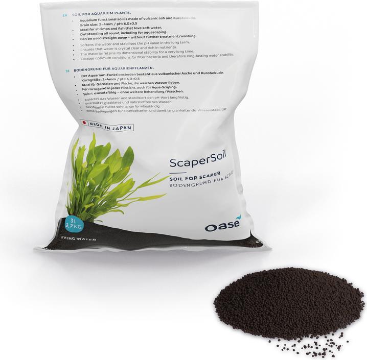 Oase Substrat de fond ScaperLine Soil, 3 l, noir (Fond, autres bâtiments)
