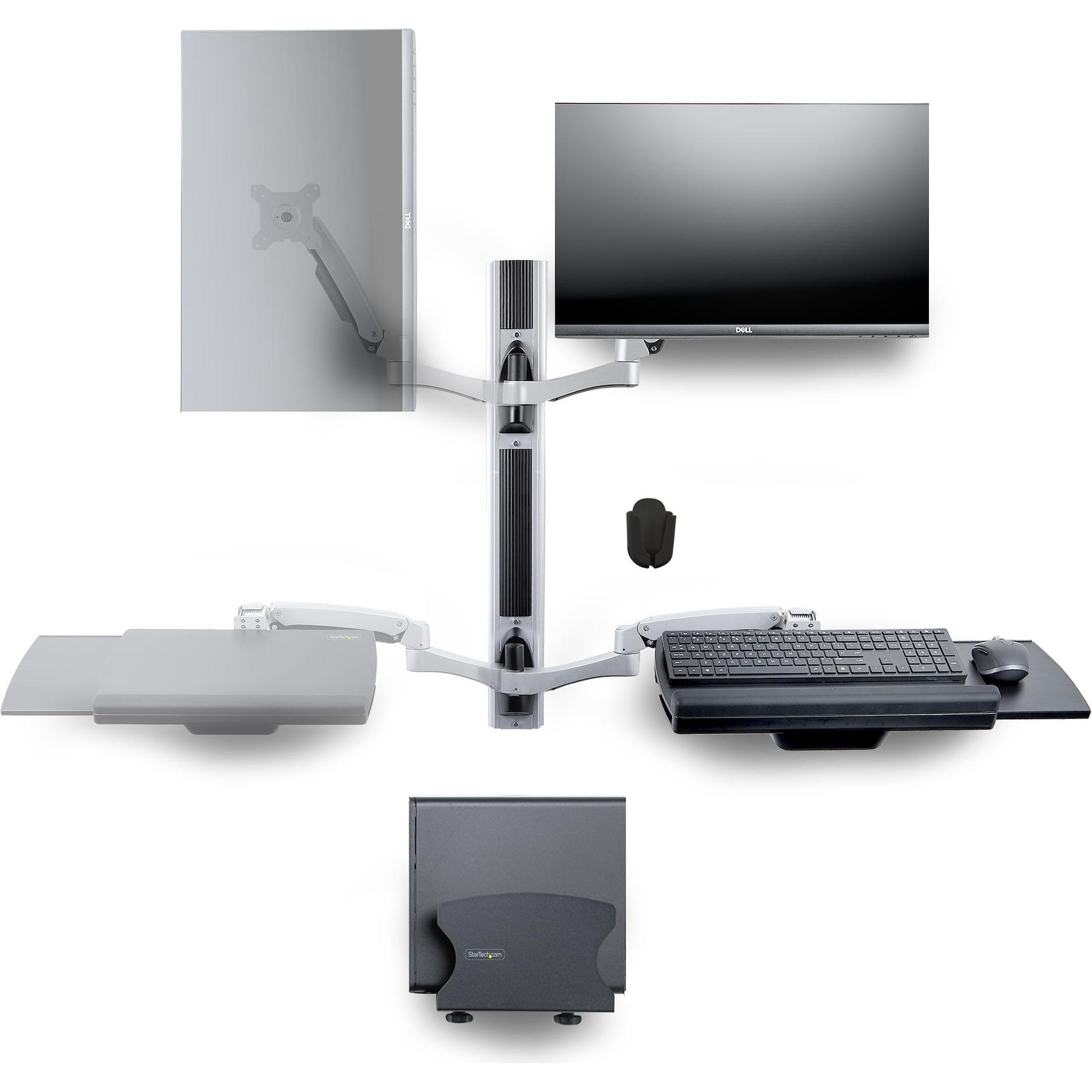 Thumbnail - StarTech COM Workstation Wandhalterung VESA-Halterung fur 32 Monitor 10kg Schwenkbare Monitorhalteru (Wand, 32"), Monito...