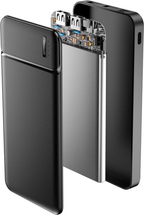 Produktbild Maxlife External battery Power Bank MXPB-01 10000mAh black (10000 mAh, 15 W, 37 Wh)