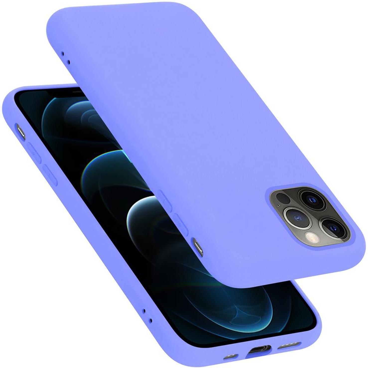 Cadorabo TPU Liquid Silicone Case Cover (Apple iPhone 12, Realme 12 Pro+), Smartphone Hülle, Violett