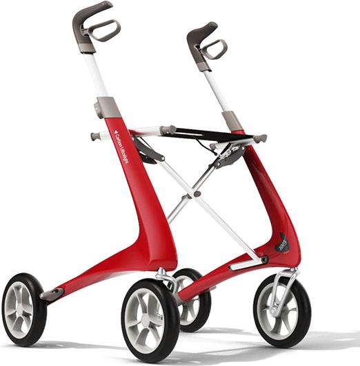 Produktbild Russka Rollator Carbon Ultralight Erdbeerrot