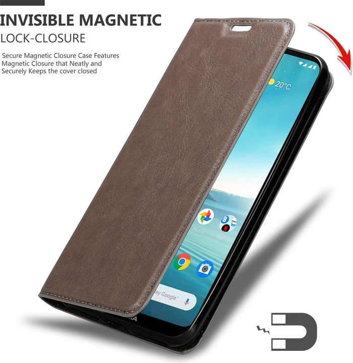 Actual product image Cadorabo Book Invisible Magnet Cover (Nokia 3.4)