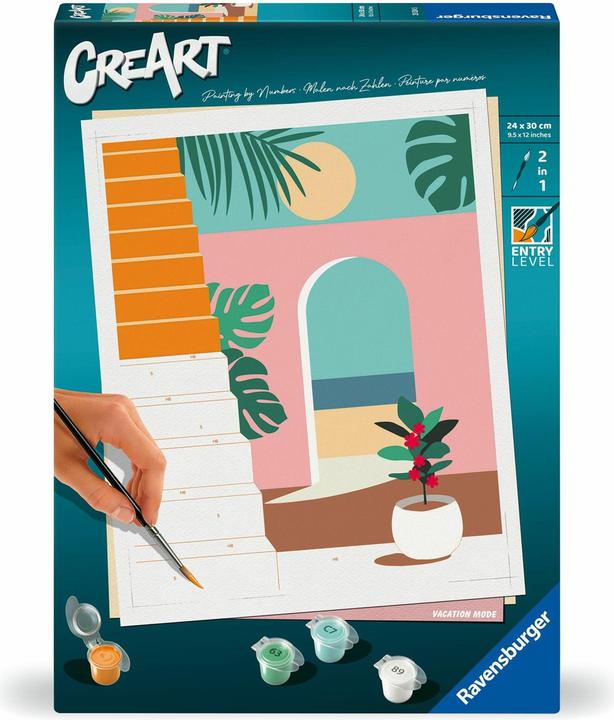 Immagine prodotto Ravensburger CreArt - Dipingere con i numeri 25524 - Modalità vacanza - da 12 anni per principianti