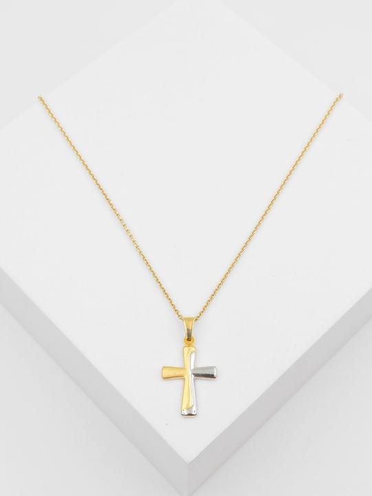 Image du produit Muau Pendant cross yellow gold 750, 23x13mm (Or jaune)
