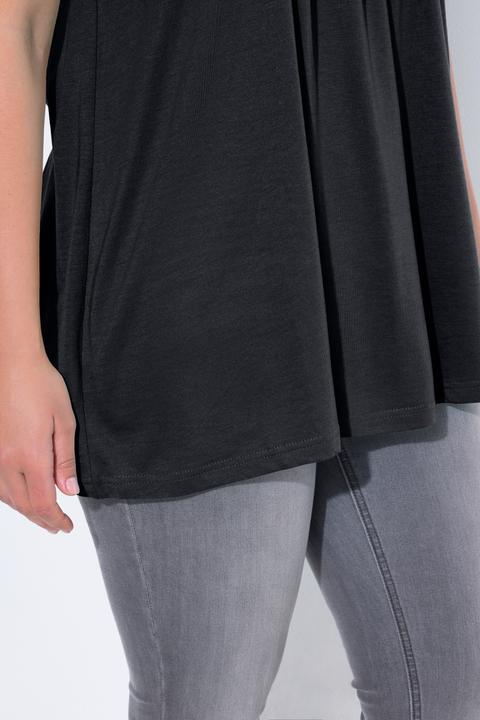Produktbild Ulla Popken T-Shirt, Zierfalten, A-Linie, Rundhals, Halbarm, Modal (46, 48)