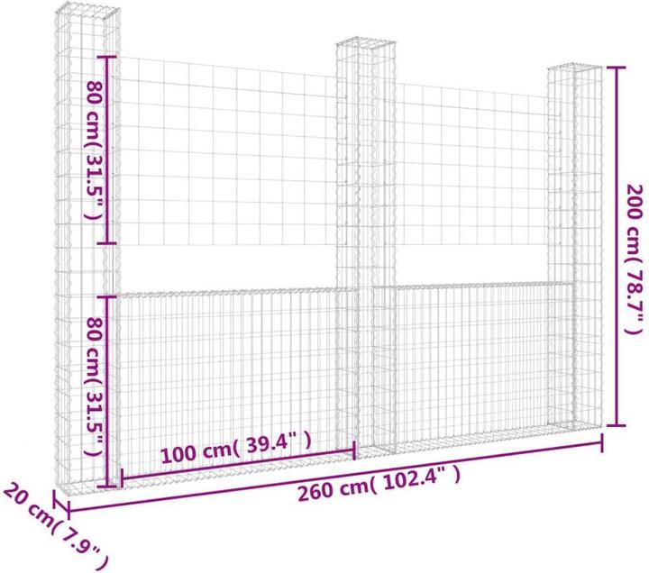 Image du produit vidaXL Panier de gabion