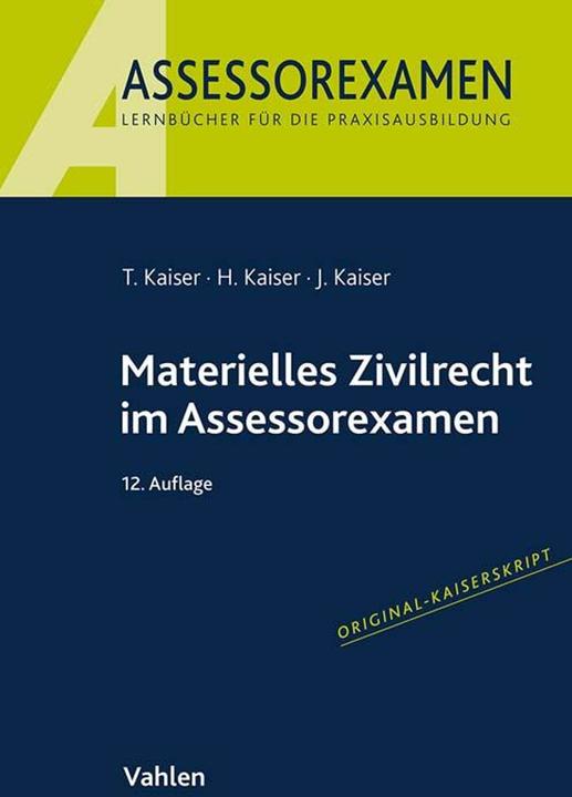 Immagine prodotto Materielles Zivilrecht im Assessorexamen (Tedesco, GENNA, Imperatore, Horst/Kaiser, 2024)