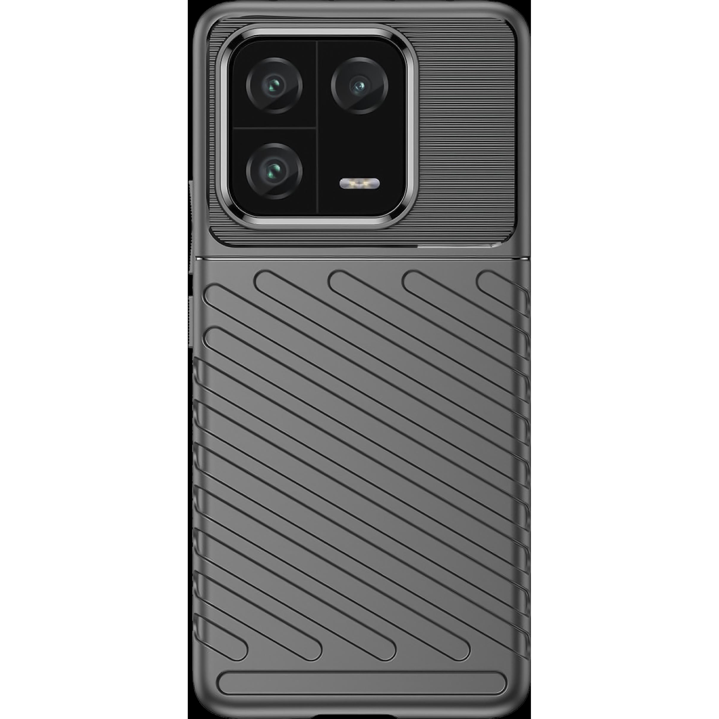 Cazy Hülle Kompatibel mit Xiaomi 13 Pro - Schützhulle Griff Back Cover TPU - (Xiaomi 13 Pro), Smartphone Hülle, Schwarz