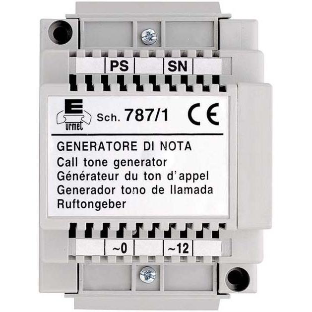 Urmet, Accessori sicurezza degli edifici, GRO ER 787/2 Generatore di squilli Tecnologia di chiamata Storey 1+n per montaggio su guida top-hat