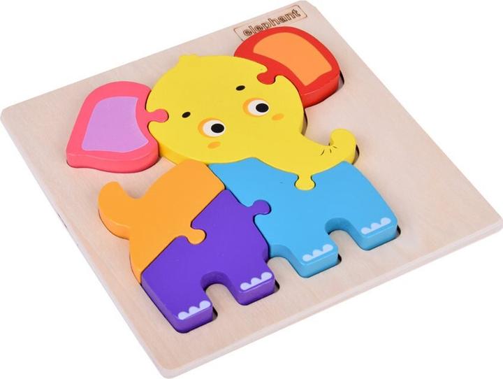 Jokomisiada DÅ™evÄ›né puzzle Slon 6 dílků (6 pièces)