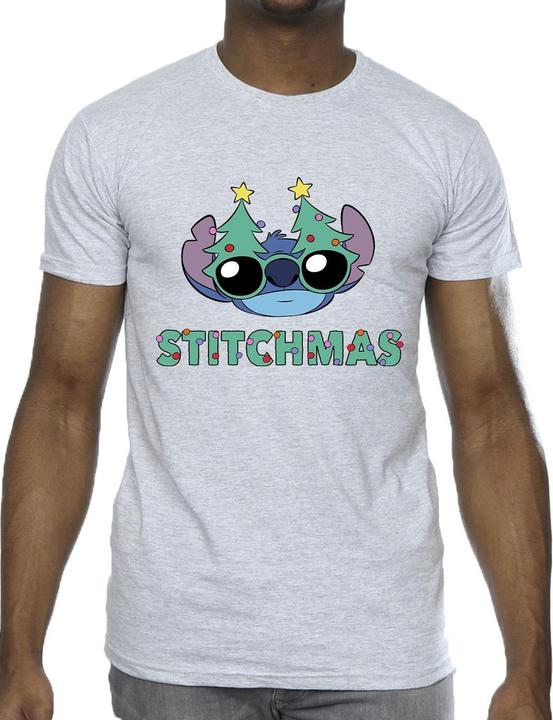 Immagine prodotto Disney Lilo & Stitch Stitchmas Glasses Maglietta Uomo (L)