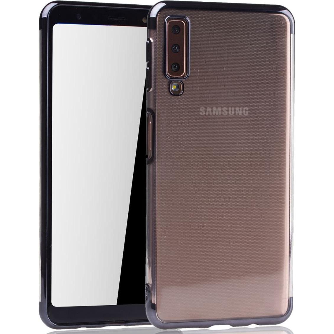 Thumbnail - König Design Handy Hülle Schutz Case für Samsung Galaxy A7 2018 Durchsichtig Bumper Schwarz (Samsung Galaxy A7 (2018)), ...
