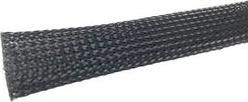 RS PRO Kabelschlauch Schwarz PET für Kabel-Ø 5mm bis 12mm, Länge 15m Umflochtener Dehnbar (Kabelschlauch, 15.50 cm)