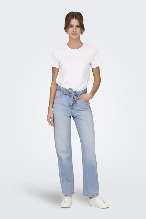 Produktbild Only ONLMADDIE Hohe Taille Weiter Beinschnitt Jeans Straight-Fit jeans (W30/L32)