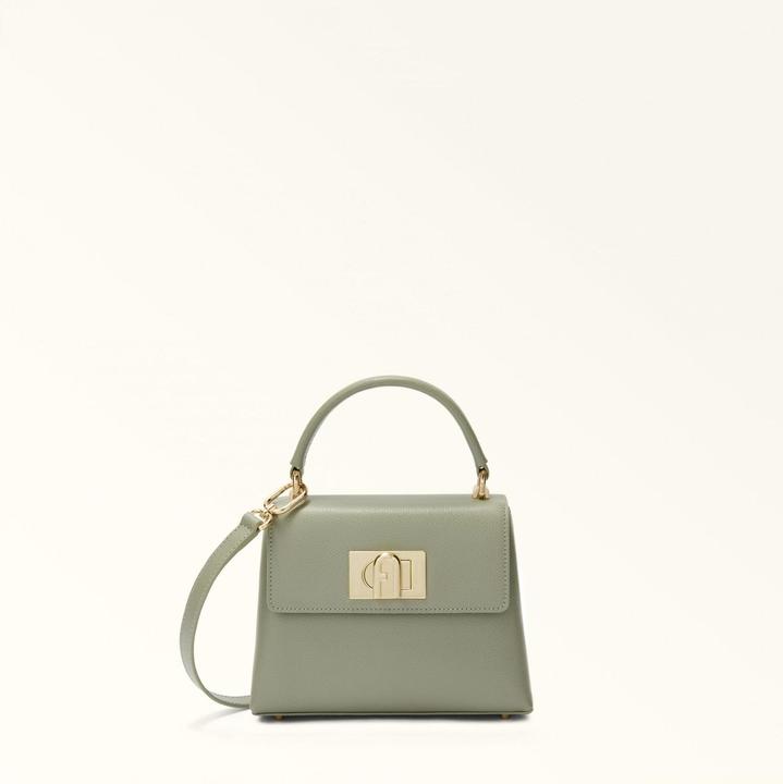 Actual product image Furla 1927 mini top handle in agave color leather