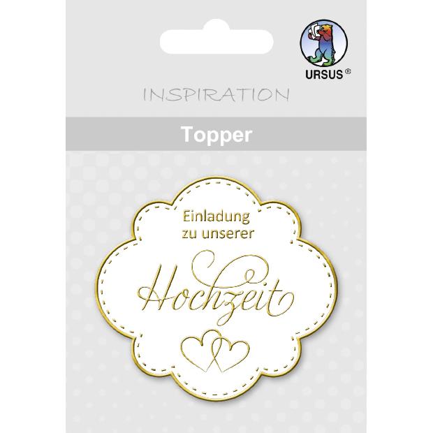 Ursus Topper.Einl.Hochzeit.w./gold.5670-00-06