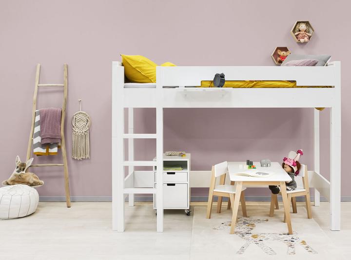 Produktbild Bopita Combiflex Hochbett 90x200 mit gerade Treppe Weiss