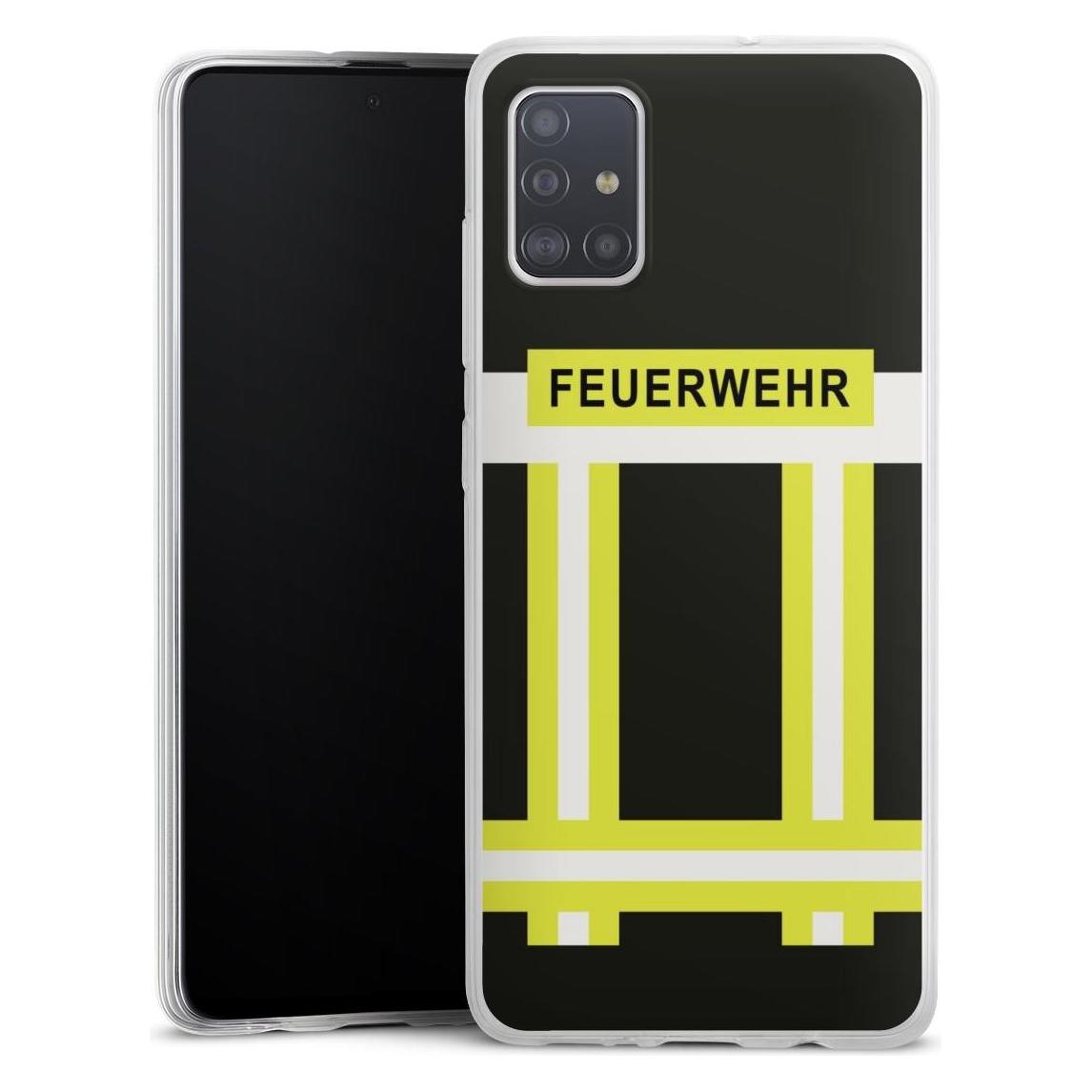 DeinDesign Slim Case Für Samsung Galaxy A51 Silikon Hülle Ultra Dünn Handyhülle Beruf Feuerwehr Feuerwehrmann (Samsung Galaxy A51), Smartphone