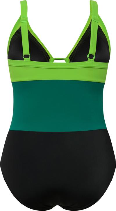 Produktbild Ulla Popken Badeanzug, Colorblocking, Softcups, Aussparungen, recycelt (50)