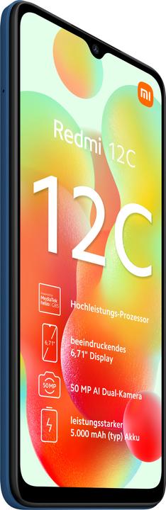 Actual product image Xiaomi Redmi 12C (128 GB, Ocean Blue, 6.71", Dual SIM, 50 Mpx, 4G)