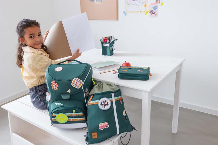 Produktbild Lässig Schulranzen-Set 6-tlg. Slim Unique dark green (21 l)