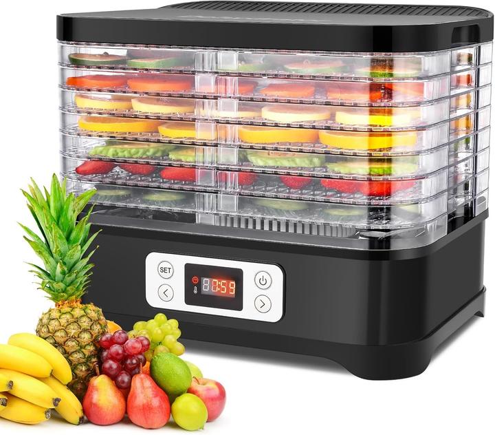 Produktbild Meykey Voedseldroger mit Temperaturregler, 400 W elektrischer Dehydrator, BPA-frei