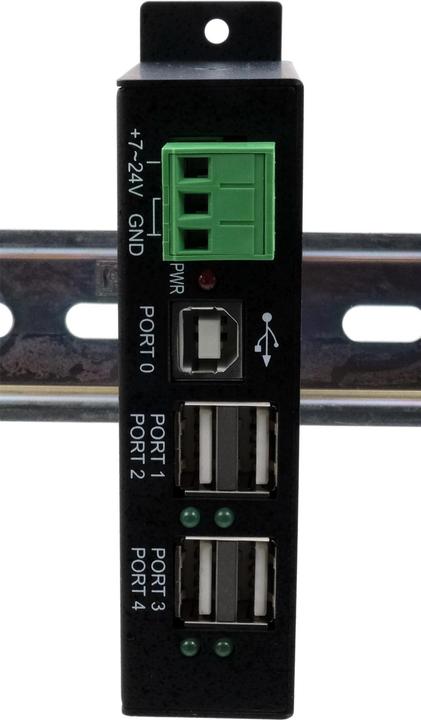 Produktbild Exsys USB 2.0 HUB 4-Port extern DIN-RAIL DIN-RAIL Kit (USB-B, 4 Ports)