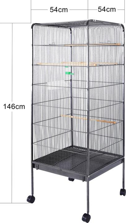 Image du produit Wiltec XL Volière oiseaux 54x54x146cm Volière petit oiseau Perruche