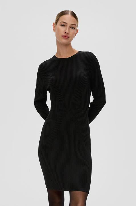 Image du produit s.Oliver Kleid Geripptes Strickkleid aus Viskosemix (46)