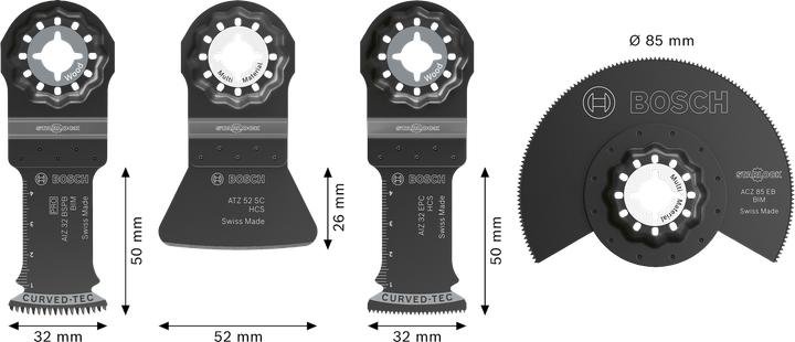 Productafbeelding Bosch Professional Zubehör Blau Zubehör 2608669089 Starlock Bodenbelags-/Montagesägeblätter 4-tlg.