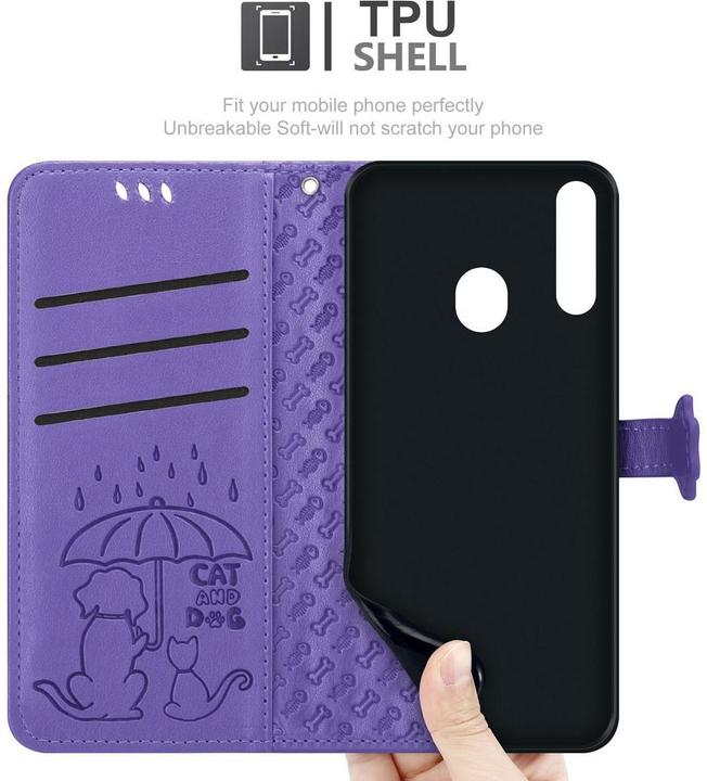 Actual product image Cadorabo Book Dogs & Cats Cover (Samsung Galaxy A20s)