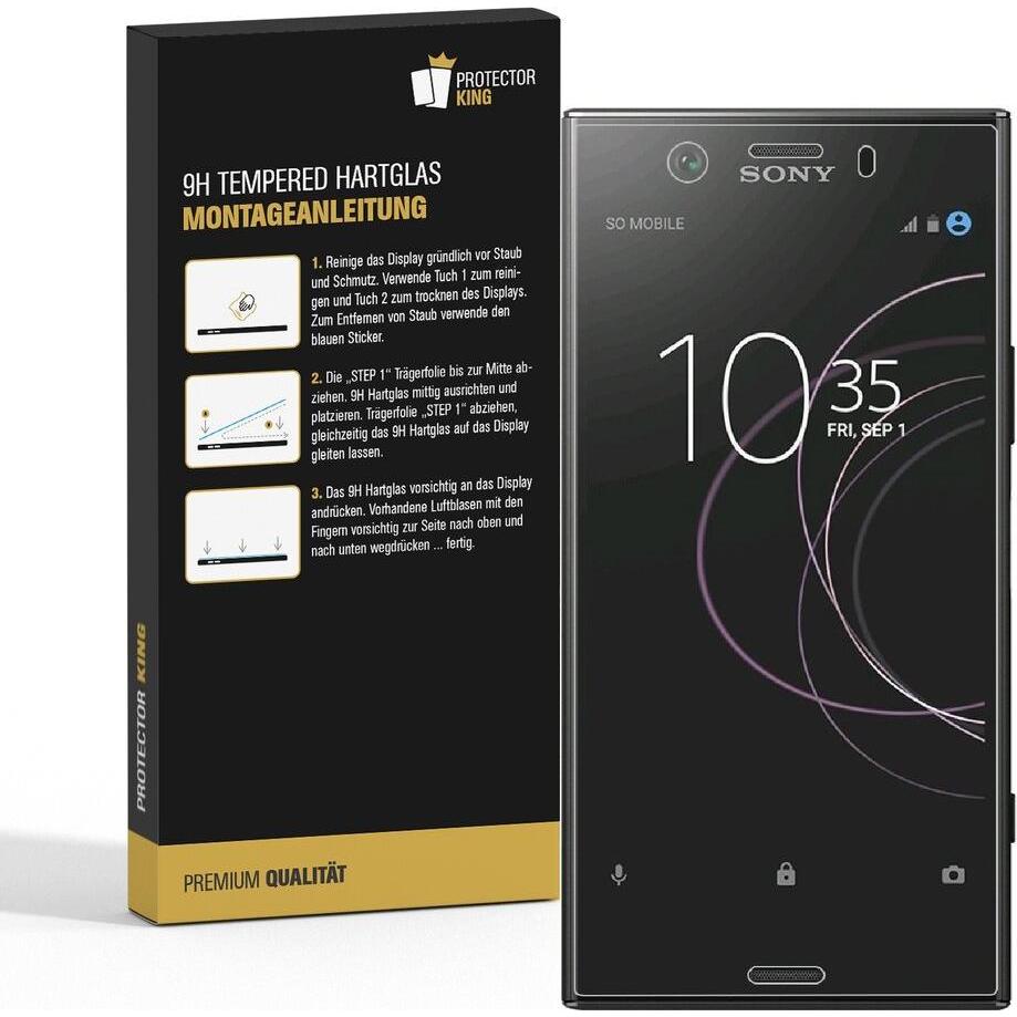 Thumbnail - Protectorking 1x echtes Tempered 9H Panzerhartglas 3D KLAR (1 Stück, Sony Xperia XZ1 Compact), Smartphone Schutzfolie, T...