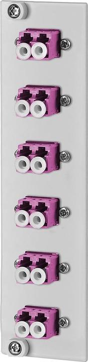 Produktbild Metz Connect 15024A7506-E OpDAT REGpro Front 3HE 7TE 6xLC-D OM4 Keramik violett