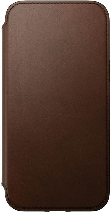 Actual product image Nomad Book Cover Modern Leather Folio iPhone 14 Plus Brown (Apple iPhone 14 Pro Max)