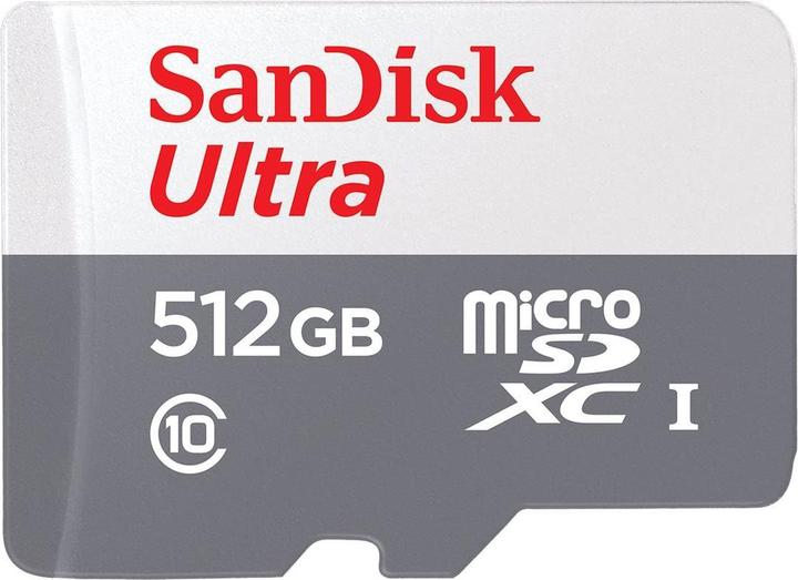 Actual product image Sandisk CS/512GB Ultra microSDXC UHS-I (512 GB, microSDXC, U1, UHS-I)