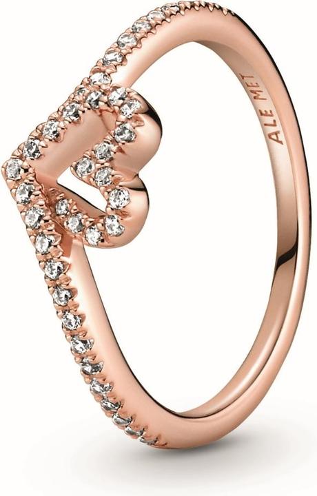 Pandora Rose Heart and Wishbone Ring