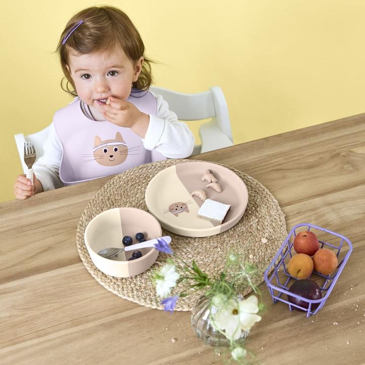 Produktbild Lässig Kinderteller Tiny Team Cat Braun/Beige