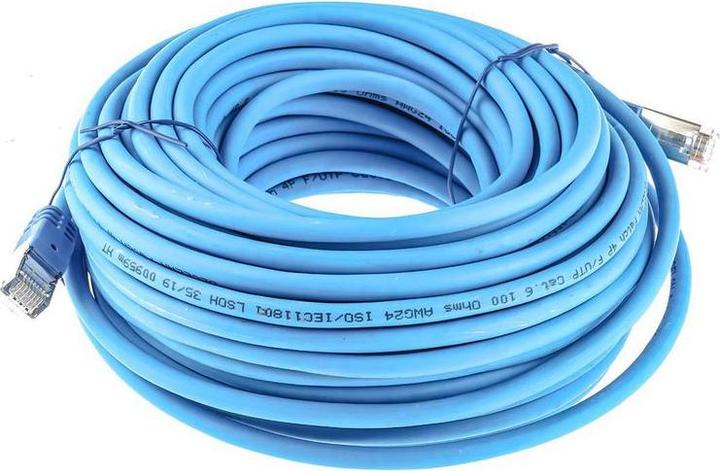 Actual product image RS PRO Patch cord Cat6 FTP LSZH Blue 20m (FTP, CAT6, 20 m)