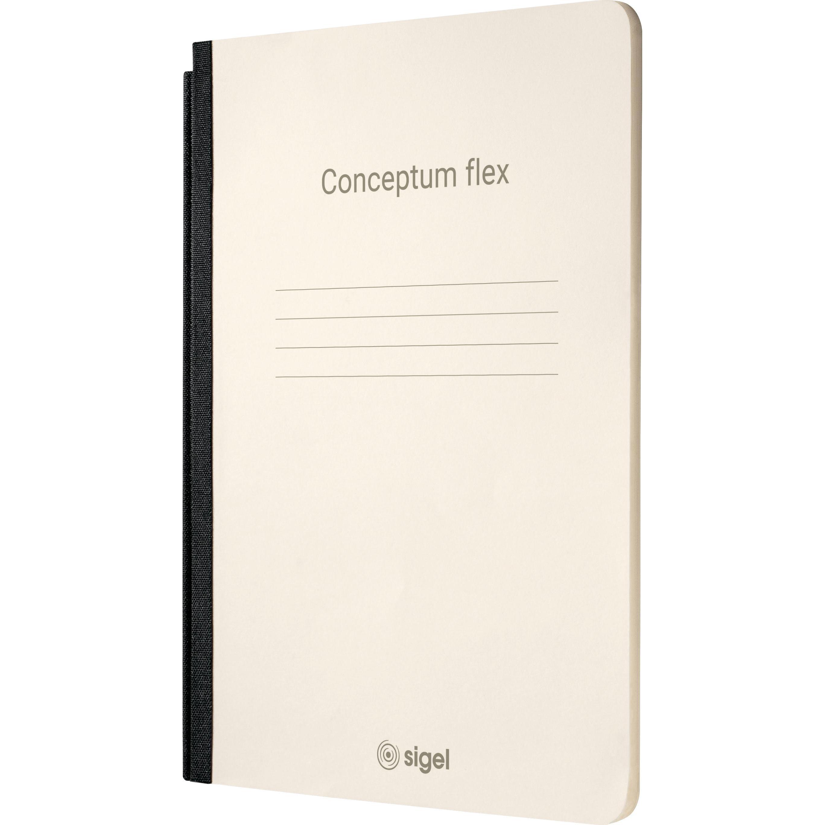 Sigel, Heft + Block, Notizheft Conceptum flex A5, Kariert, Hellbraun (A5, Kariert, Weicher Einband)