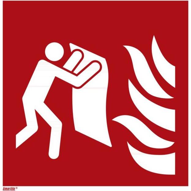 Promat, Sicherheitskennzeichnung, Brandschutzzeichen Feuerlöschdecke