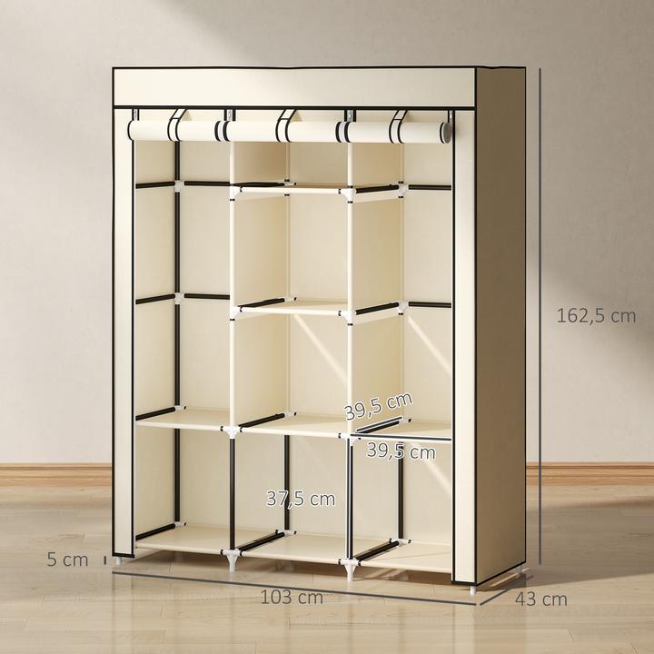 Image du produit Homcom Armoire en tissu (125 x 43 x 162,5 cm)