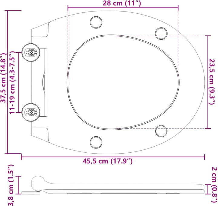 Produktbild vidaXL Toilettensitz