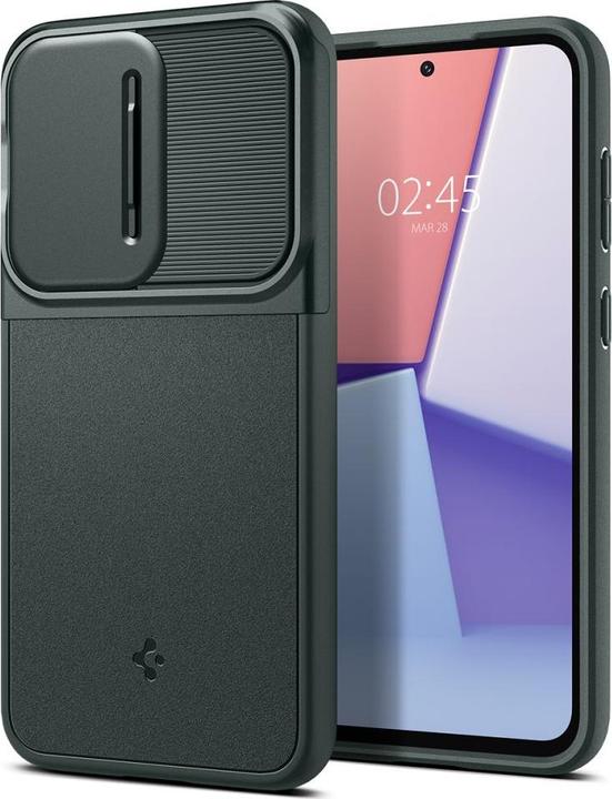 Actual product image Spigen Optics Armor Sam S23 FE zielony/abyss green ACS06381 (Samsung Galaxy S23 FE)