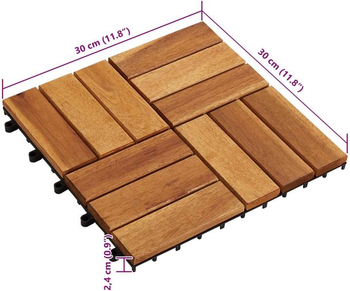 Produktbild vidaXL Terrassenfliese (10x, 30 x 30 cm)